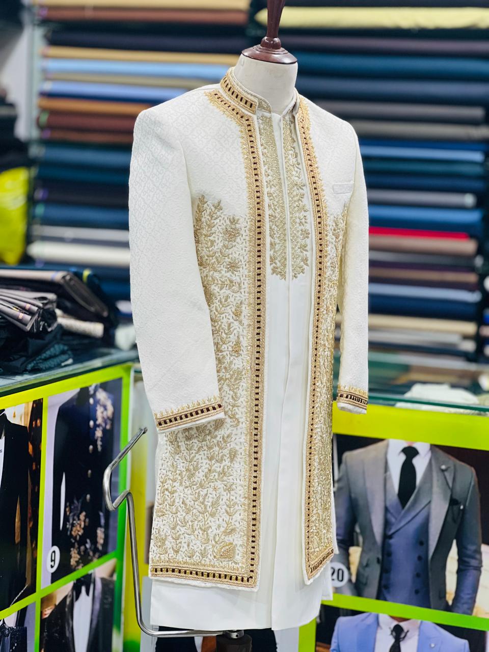 Ash & Silver Sherwani 2